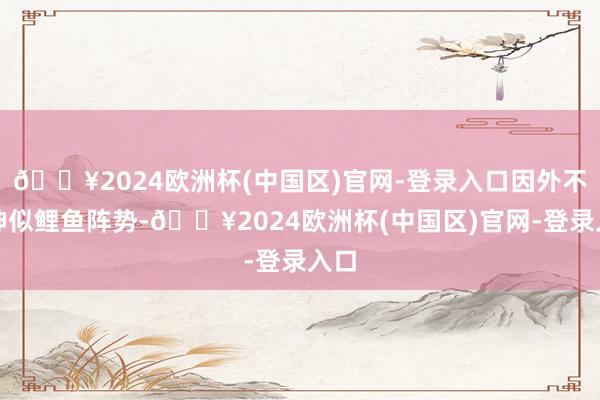 🔥2024欧洲杯(中国区)官网-登录入口因外不雅神似鲤鱼阵势-🔥2024欧洲杯(中国区)官网-登录入口